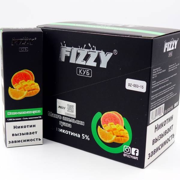 Купить FIZZY Cube - Манго, Апельсин, Гуава, 1200 затяжек, 50 мг (5%)