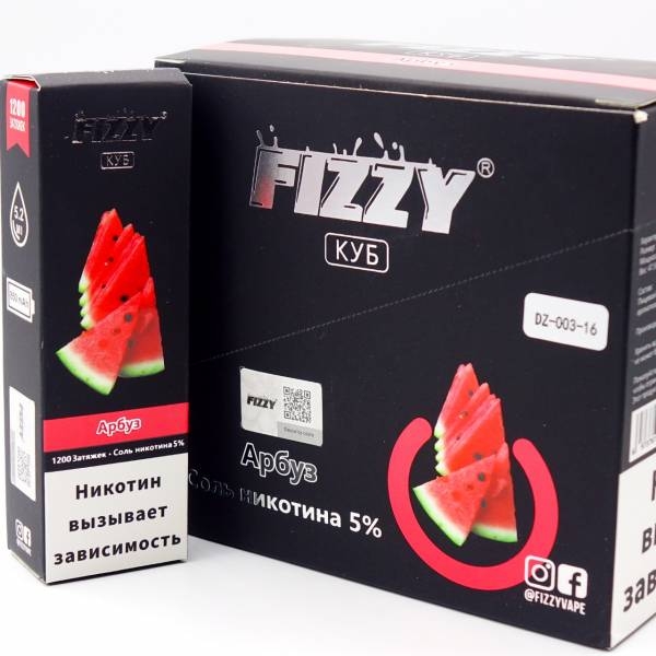 Купить FIZZY Cube - Арбуз, 1200 затяжек, 50 мг (5%)