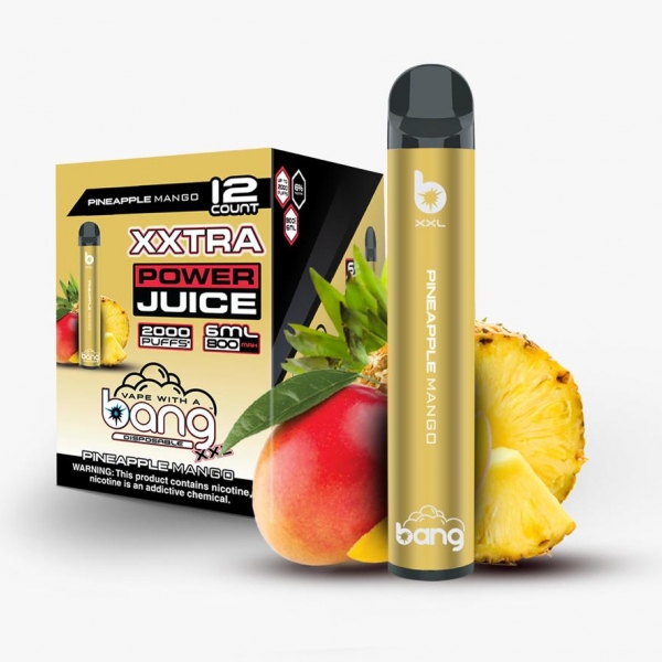 Купить Bang XXL - Pineapple Mango (Ананас, Манго), 2000 затяжек, 20 мг (2%)