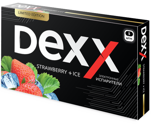Купить Dexx - Клубника-лед, 600 затяжек, 12 мг (1,2%)
